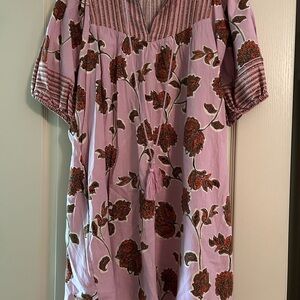 Knox Rose Pink Short Sleeve Tie Front Blouse